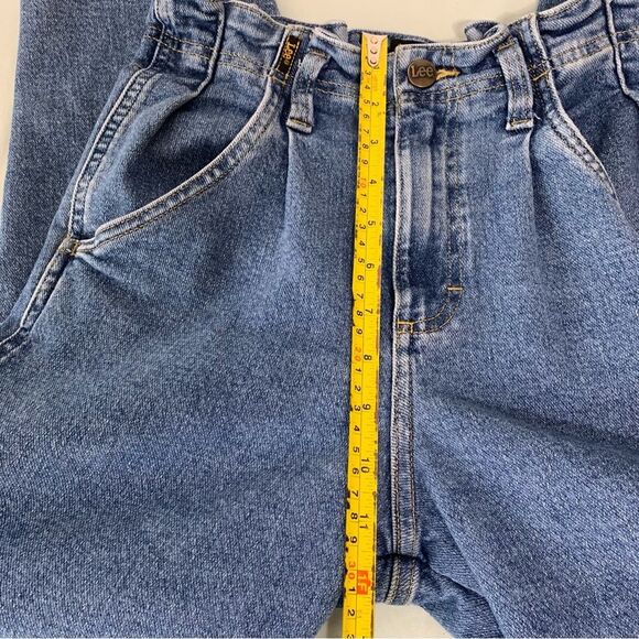 Lee Baggy Jeans Pleated Waist Tapered Leg Sz 28 80's 90's - Picture 7 of 12